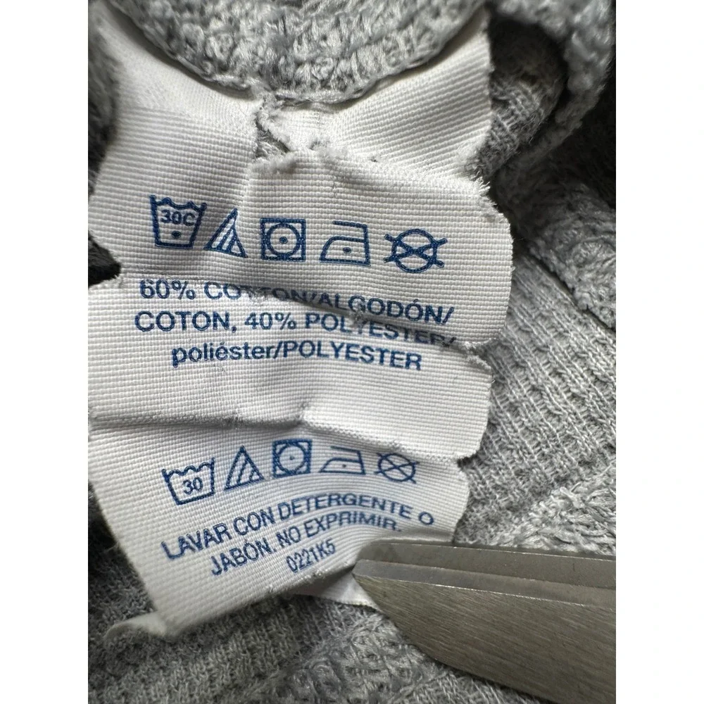 Polo Ralph Lauren Mens 2XL Grey Waffle Knit Long Sleeve Sleep Shirt RLPC‎ Crest